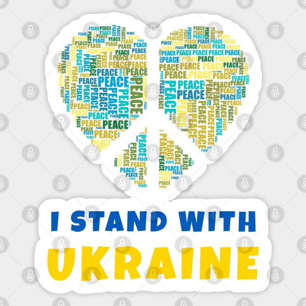 I Stand With Ukraine Sticker by InfiniTee Design